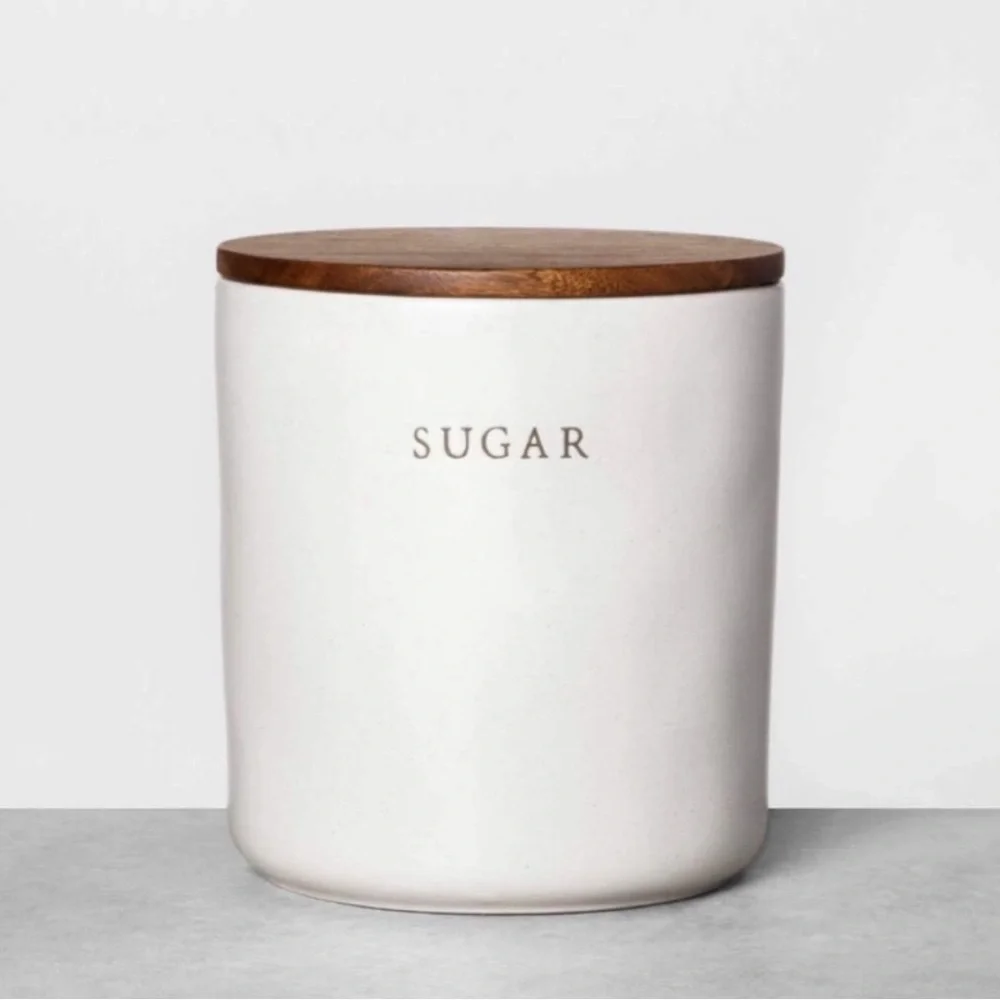 Stoneware Sugar Canister w/ Wood Lid Hearth and Hand with Magnolia
